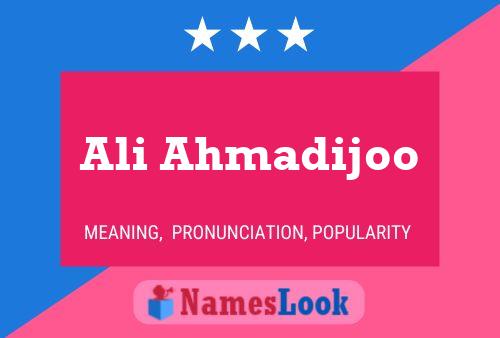 Poster del nome Ali Ahmadijoo