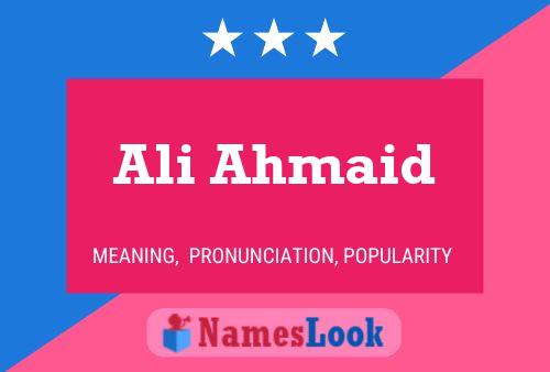 Poster del nome Ali Ahmaid