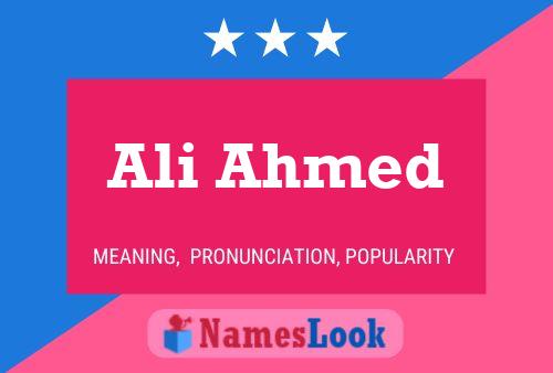 Poster del nome Ali Ahmed