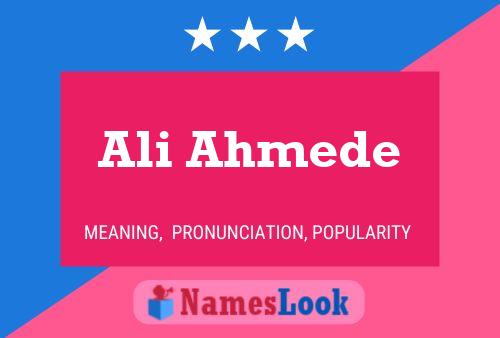 Poster del nome Ali Ahmede