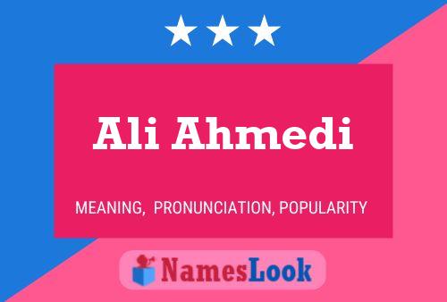 Poster del nome Ali Ahmedi