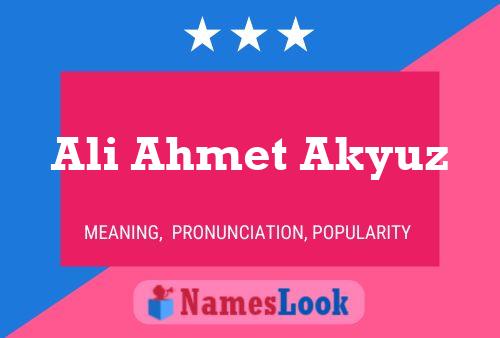 Poster del nome Ali Ahmet Akyuz