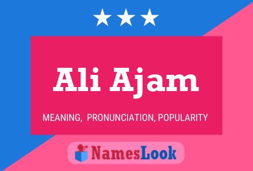 Poster del nome Ali Ajam