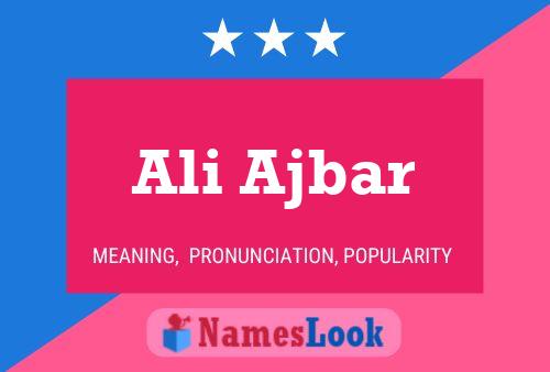 Poster del nome Ali Ajbar