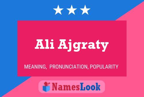 Poster del nome Ali Ajgraty