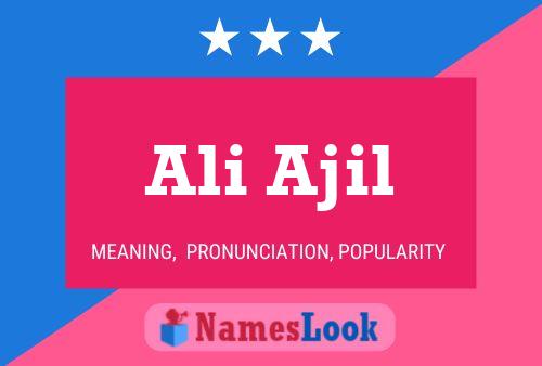 Poster del nome Ali Ajil