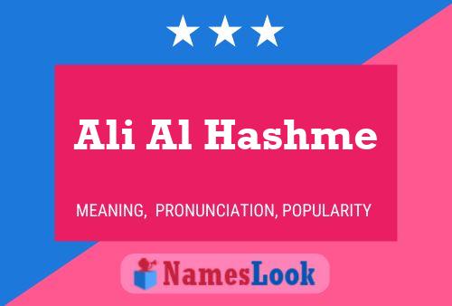 Poster del nome Ali Al Hashme