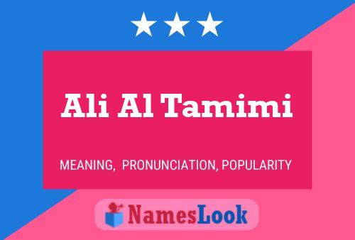 Poster del nome Ali Al Tamimi