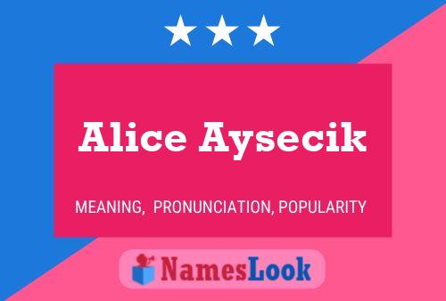 Poster del nome Alice Aysecik