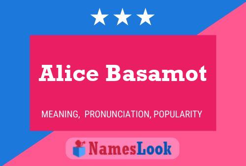 Poster del nome Alice Basamot