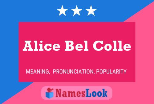 Poster del nome Alice Bel Colle