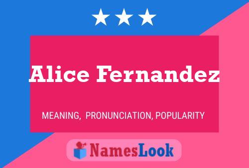 Poster del nome Alice Fernandez