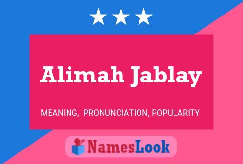 Poster del nome Alimah Jablay