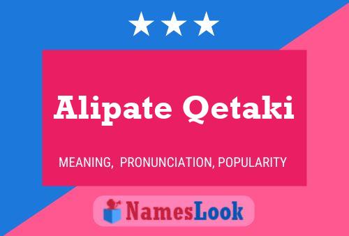 Poster del nome Alipate Qetaki