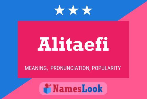 Poster del nome Alitaefi