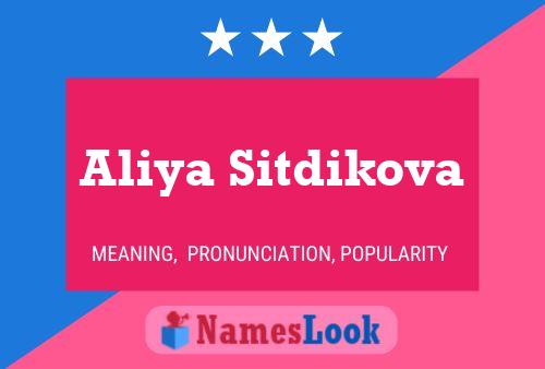 Poster del nome Aliya Sitdikova