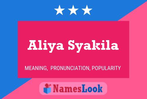 Poster del nome Aliya Syakila