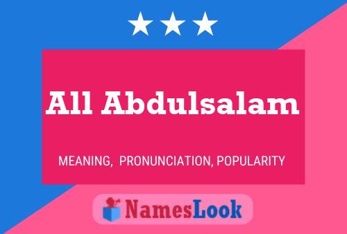 Poster del nome All Abdulsalam