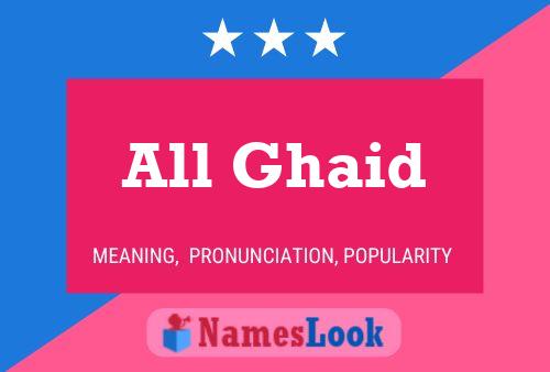 Poster del nome All Ghaid