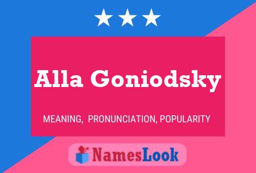 Poster del nome Alla Goniodsky