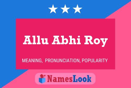 Poster del nome Allu Abhi Roy