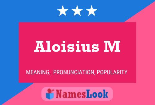 Poster del nome Aloisius M