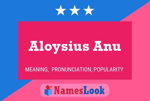 Poster del nome Aloysius Anu