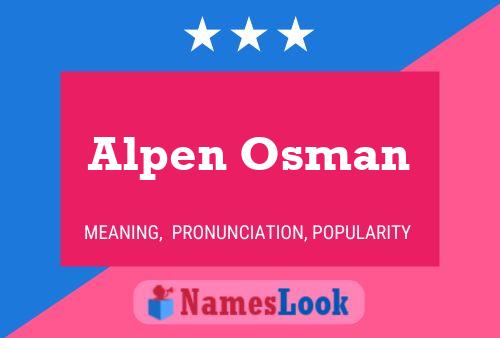 Poster del nome Alpen Osman