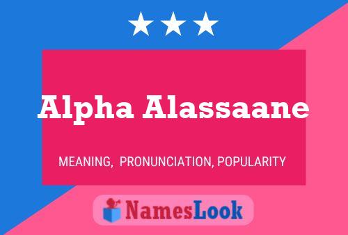 Poster del nome Alpha Alassaane