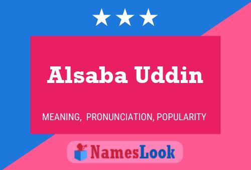 Poster del nome Alsaba Uddin