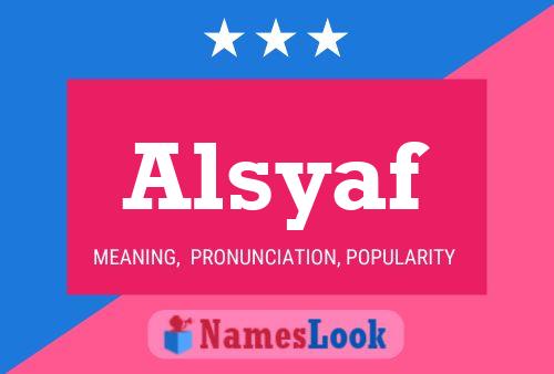 Poster del nome Alsyaf