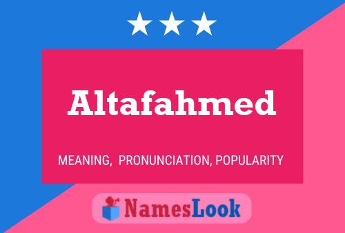 Poster del nome Altafahmed