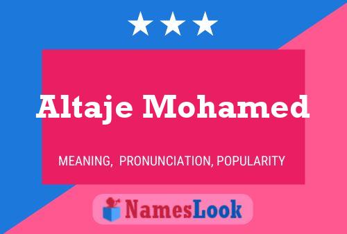 Poster del nome Altaje Mohamed