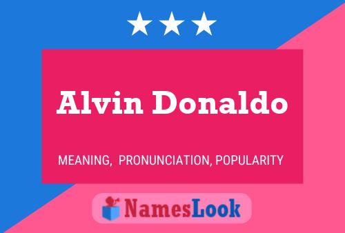 Poster del nome Alvin Donaldo