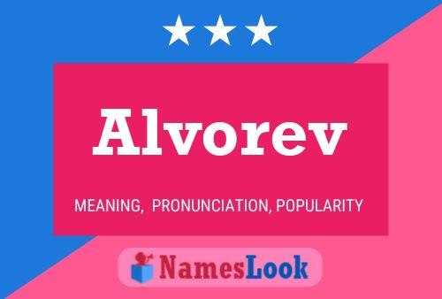 Poster del nome Alvorev