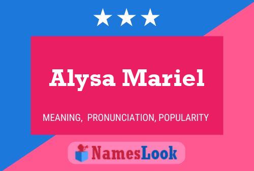 Poster del nome Alysa Mariel