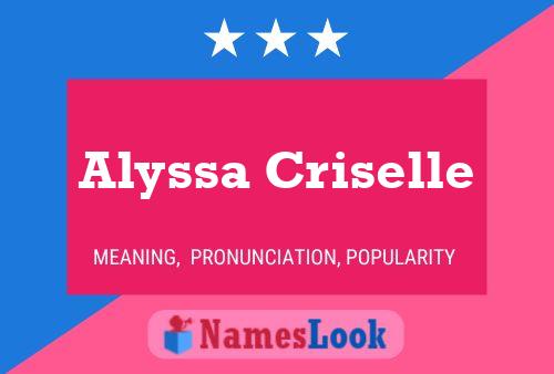 Poster del nome Alyssa Criselle