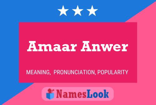 Poster del nome Amaar Anwer