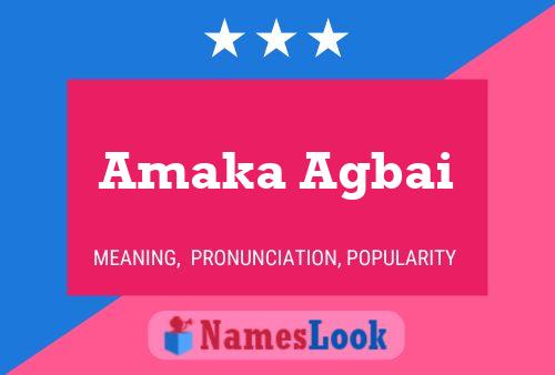 Poster del nome Amaka Agbai