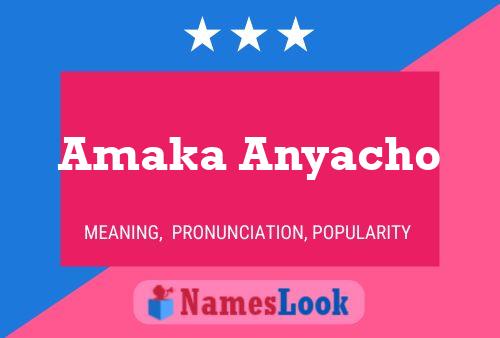 Poster del nome Amaka Anyacho