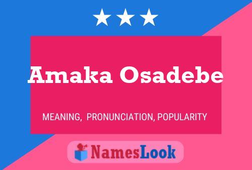 Poster del nome Amaka Osadebe