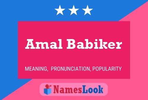 Poster del nome Amal Babiker