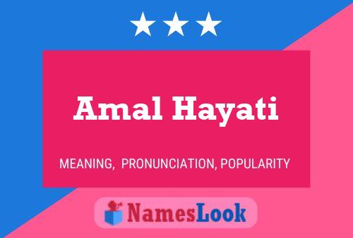 Poster del nome Amal Hayati