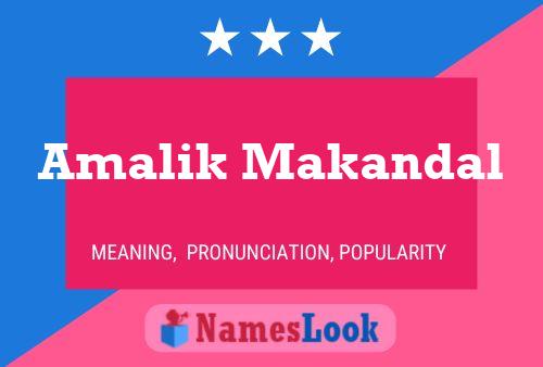 Poster del nome Amalik Makandal