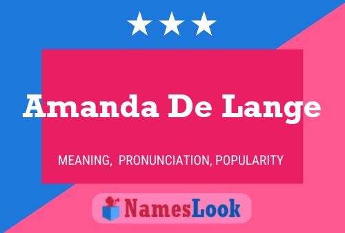 Poster del nome Amanda De Lange