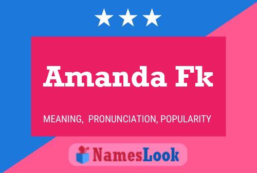 Poster del nome Amanda Fk