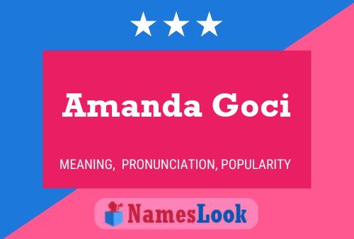 Poster del nome Amanda Goci