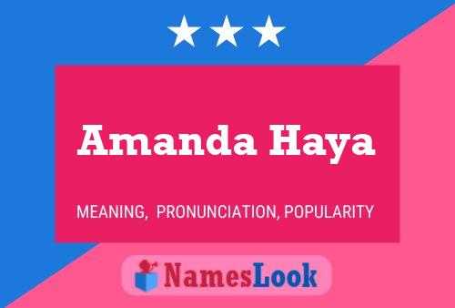 Poster del nome Amanda Haya