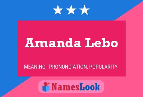 Poster del nome Amanda Lebo