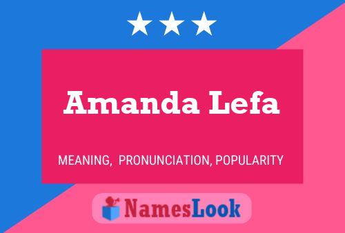 Poster del nome Amanda Lefa